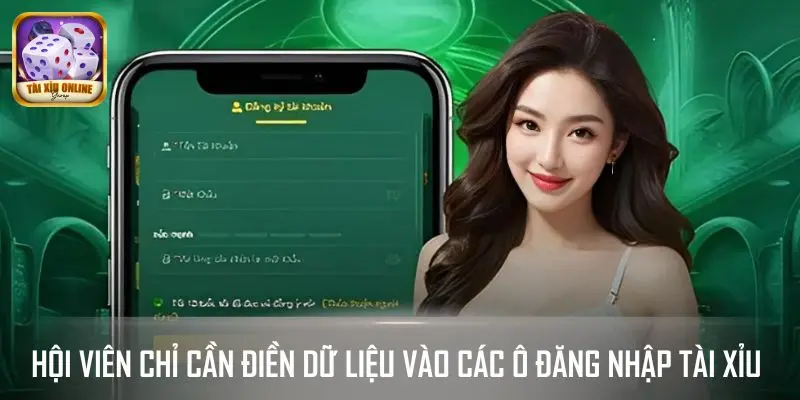 Hội viên chỉ cần điền dữ liệu vào các ô đăng nhập tài xỉu 