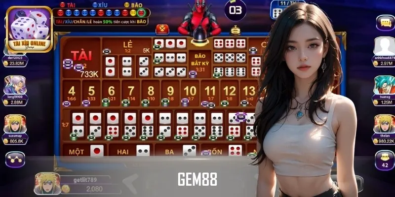 GEM88 cung cấp trải nghiệm Tài Xỉu 3D, MD5, Mini mượt mà, đa nền tảng